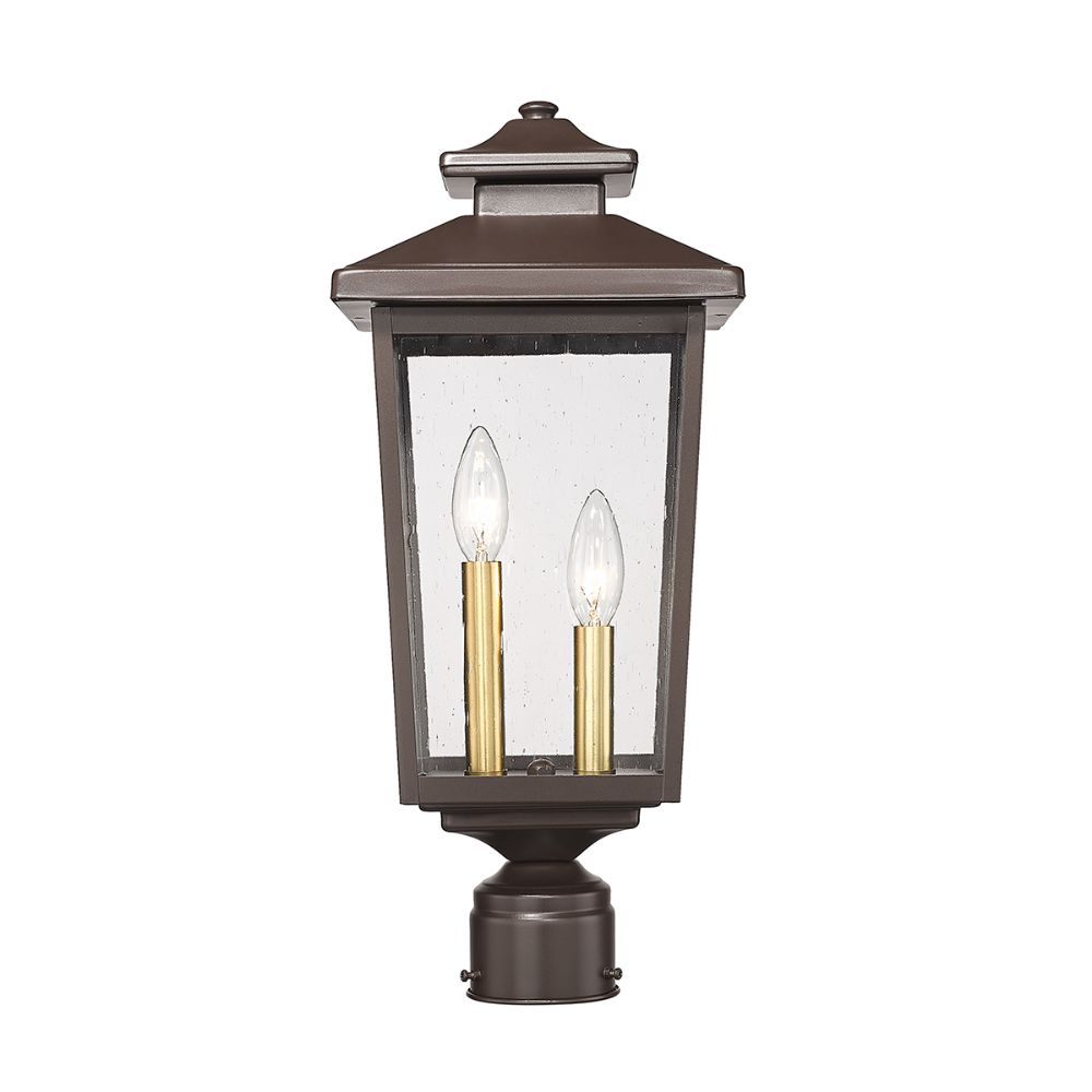Millennium Lighting 4644-PBZ Eldrick Outdoor Post Lantern in Powder Coat Bronze