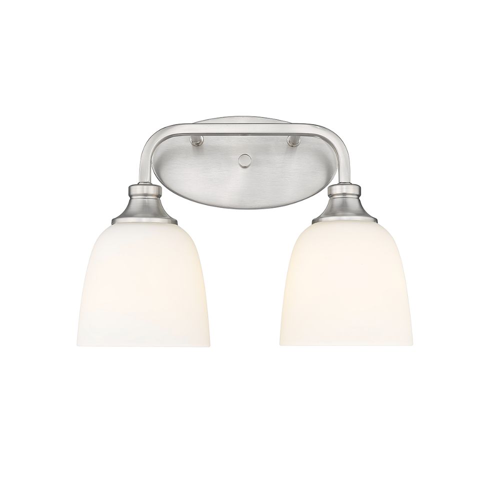 Millennium Lighting 491002-BN Vanity White Glass Brushed Nickel