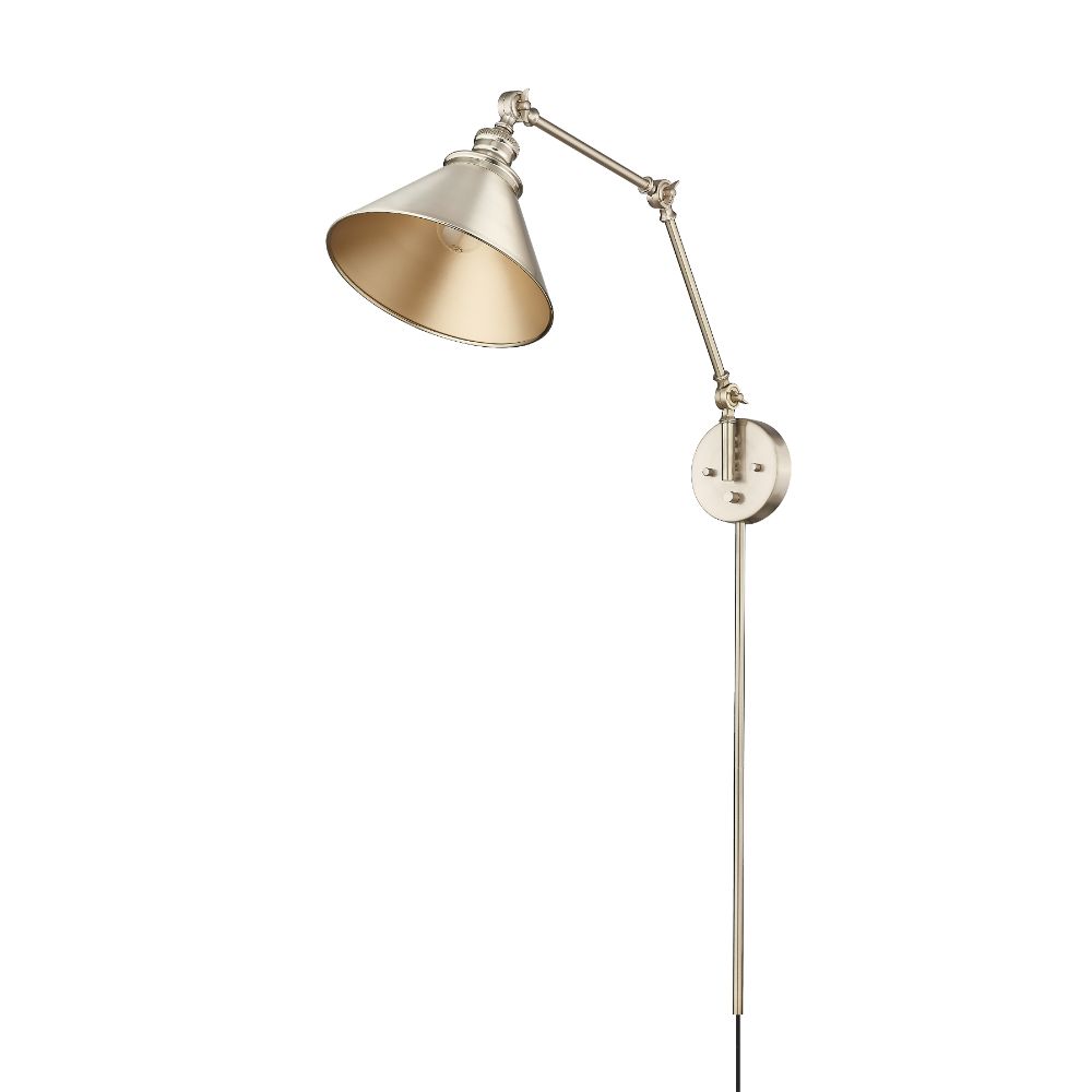 Millennium Lighting 11001-MG Swing Arm Sconce Light in Modern Gold
