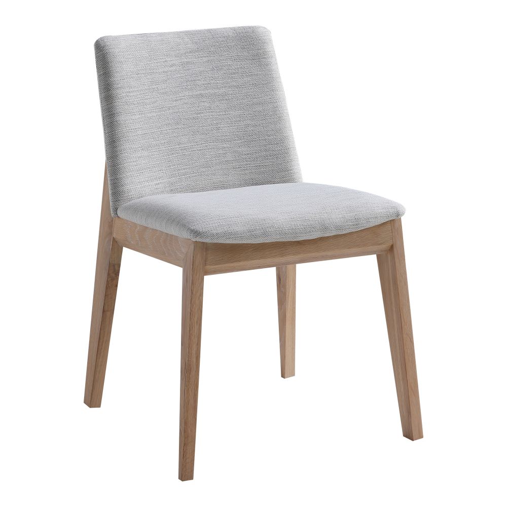 Moes Home Collection BC-1086-29 Deco Oak Dining Chair in Light Grey