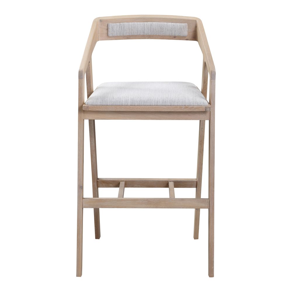 Moes Home Collection BC-1090-29 Padma Oak Barstool in Grey