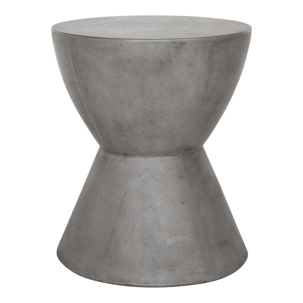 Moes Home Collection BQ-1022-25 Hourglass Outdoor Stool in Grey