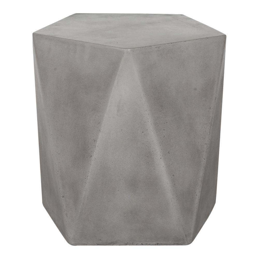 Moes Home Collection BQ-1023-25 Gem Outdoor Stool in Grey