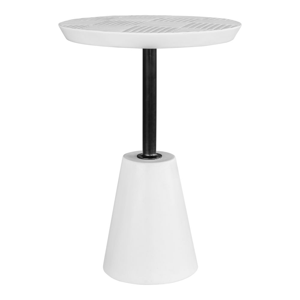 Moes Home Collection BQ-1046-18 Foundation Outdoor Accent Table in White
