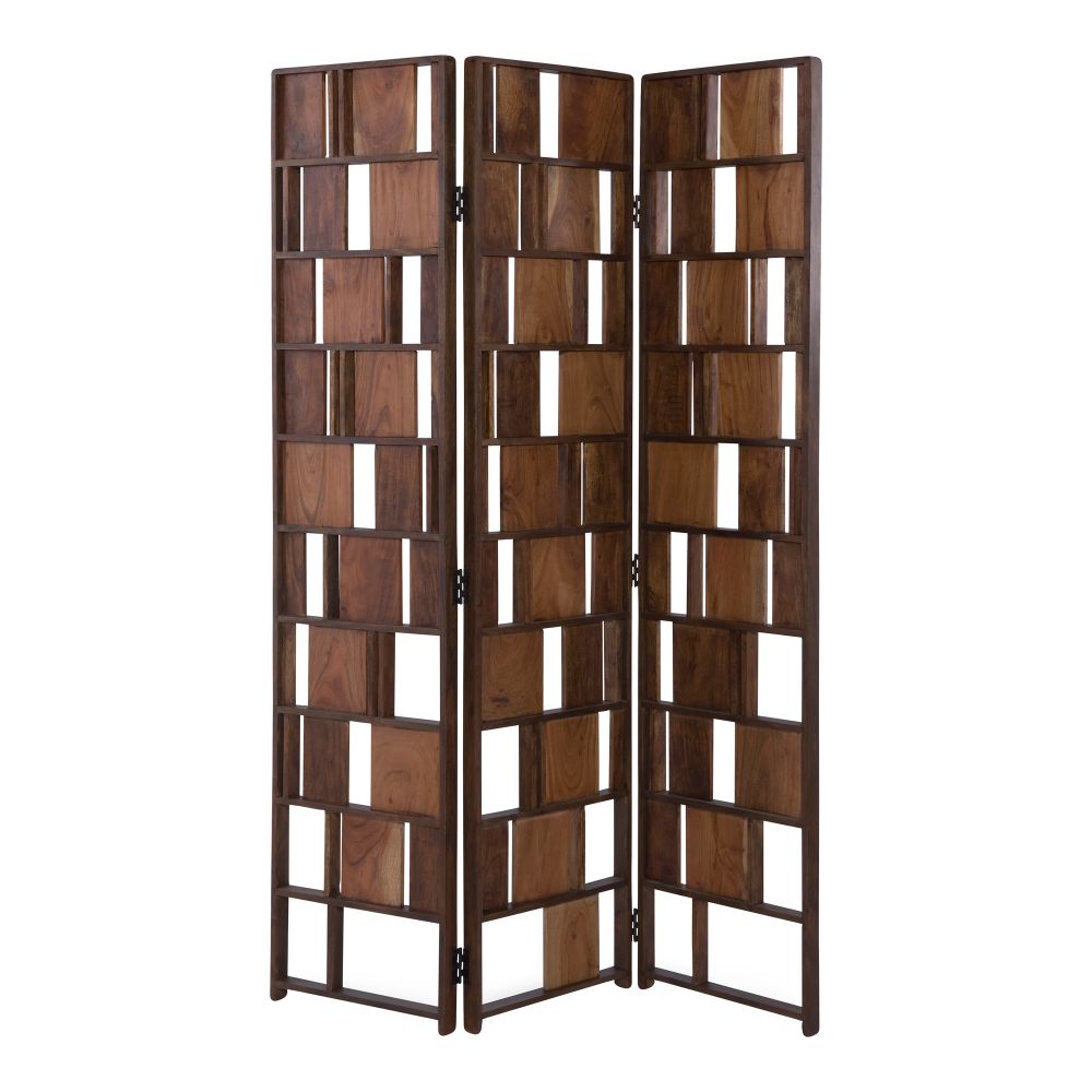 Moes Home Collection BZ-1015-37 Multi Panel Screen in Brown