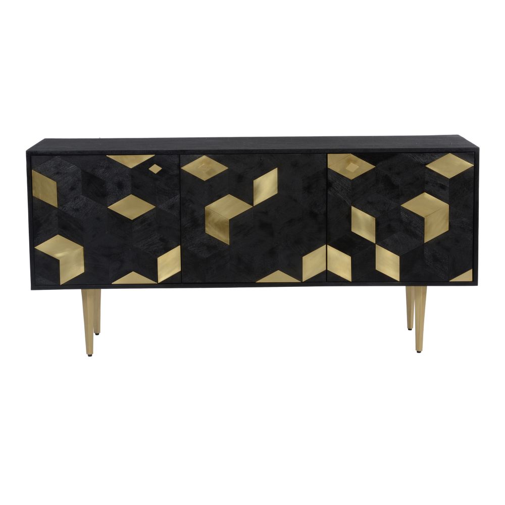 Moes Home Collection BZ-1103-02 Sapporo Sideboard in Black