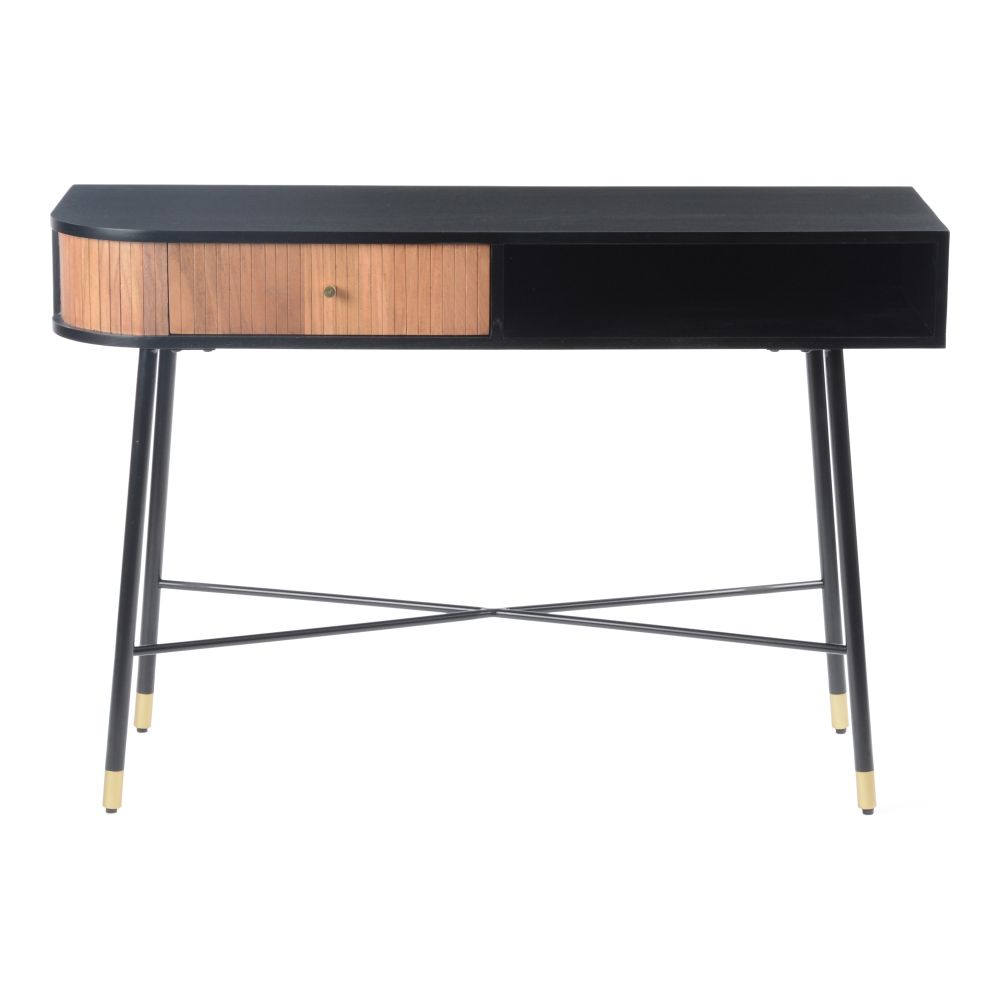 Moes Home Collection BZ-1106-02 Bezier Console Table in Black