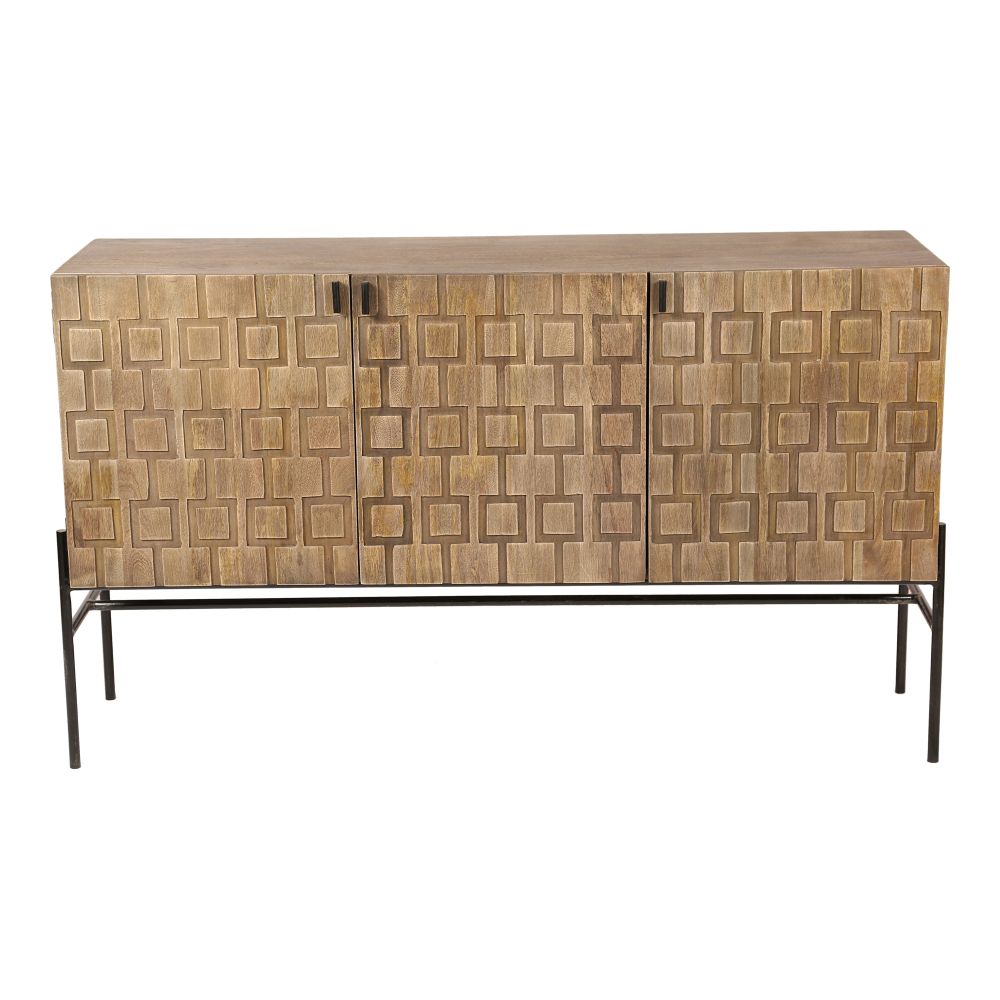 Moes Home Collection DD-1009-15 Etch Sideboard in Natural