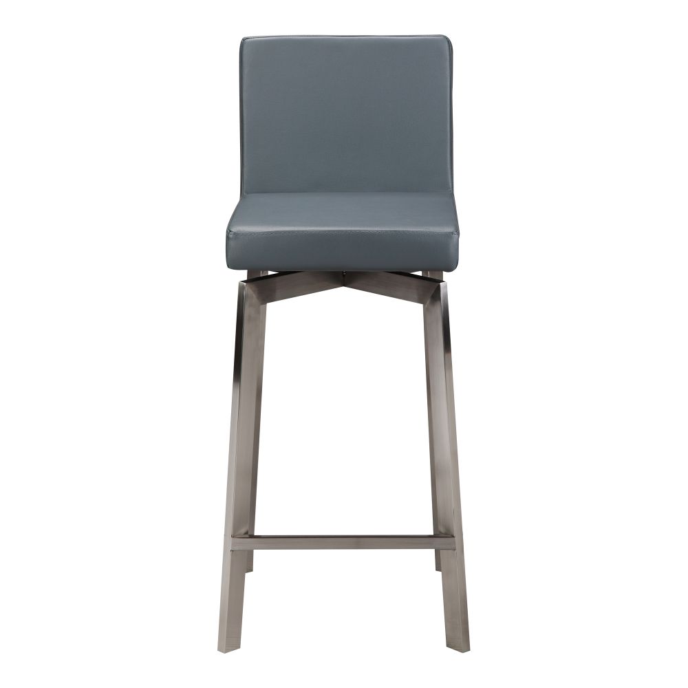 Moes Home Collection EH-1038-25 Giro Swivel Barstool in Grey