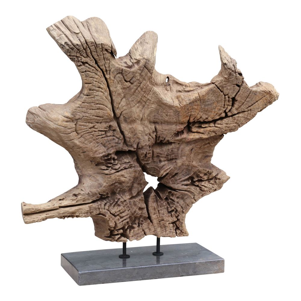 Moes Home Collection EI-1049-24 Dax Teak Sculpture in Natural