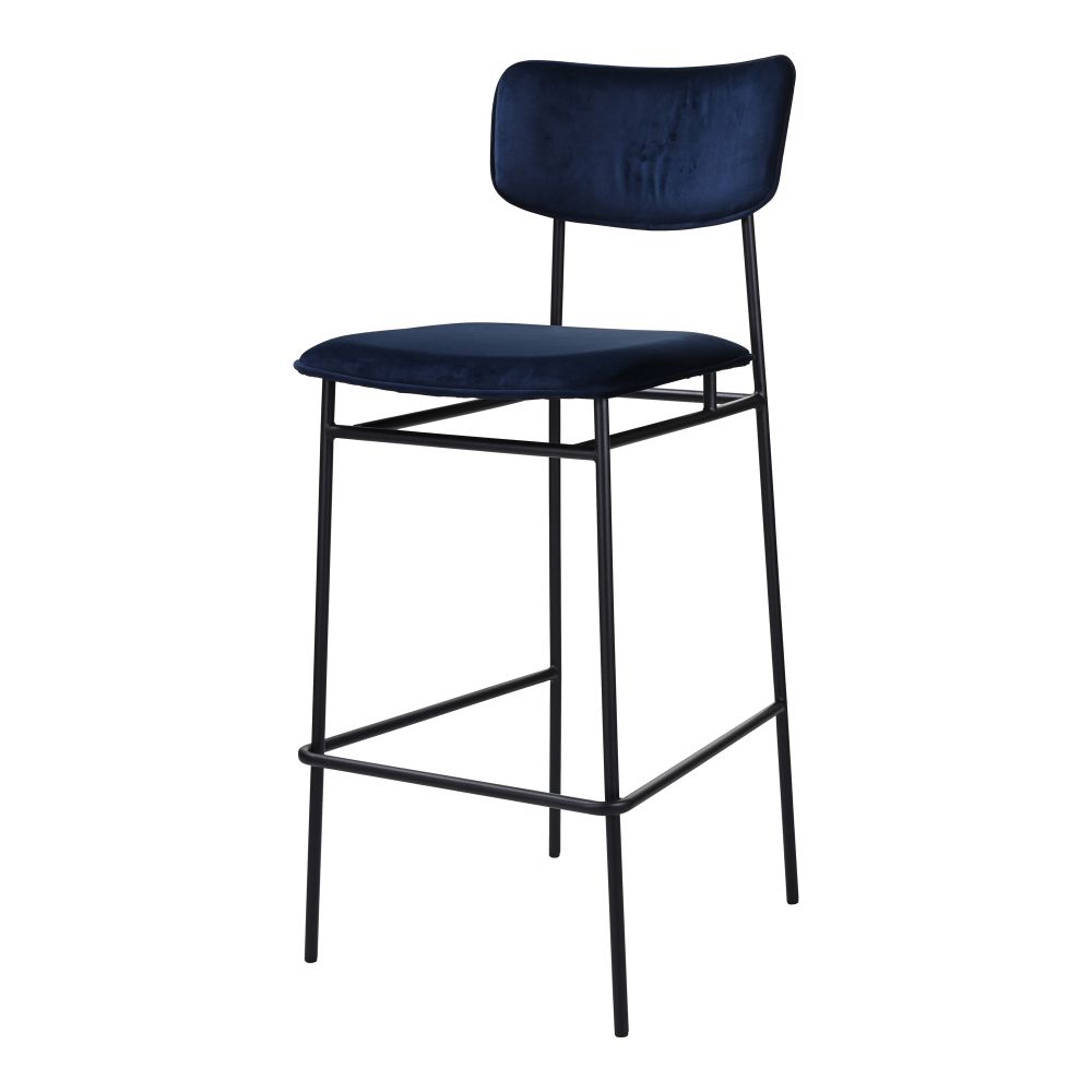 Moes Home Collection EQ-1014-26 Sailor Barstool in Blue