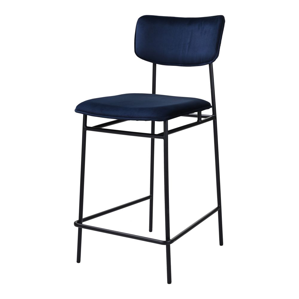 Moes Home Collection EQ-1015-26 Sailor Counter Stool in Blue