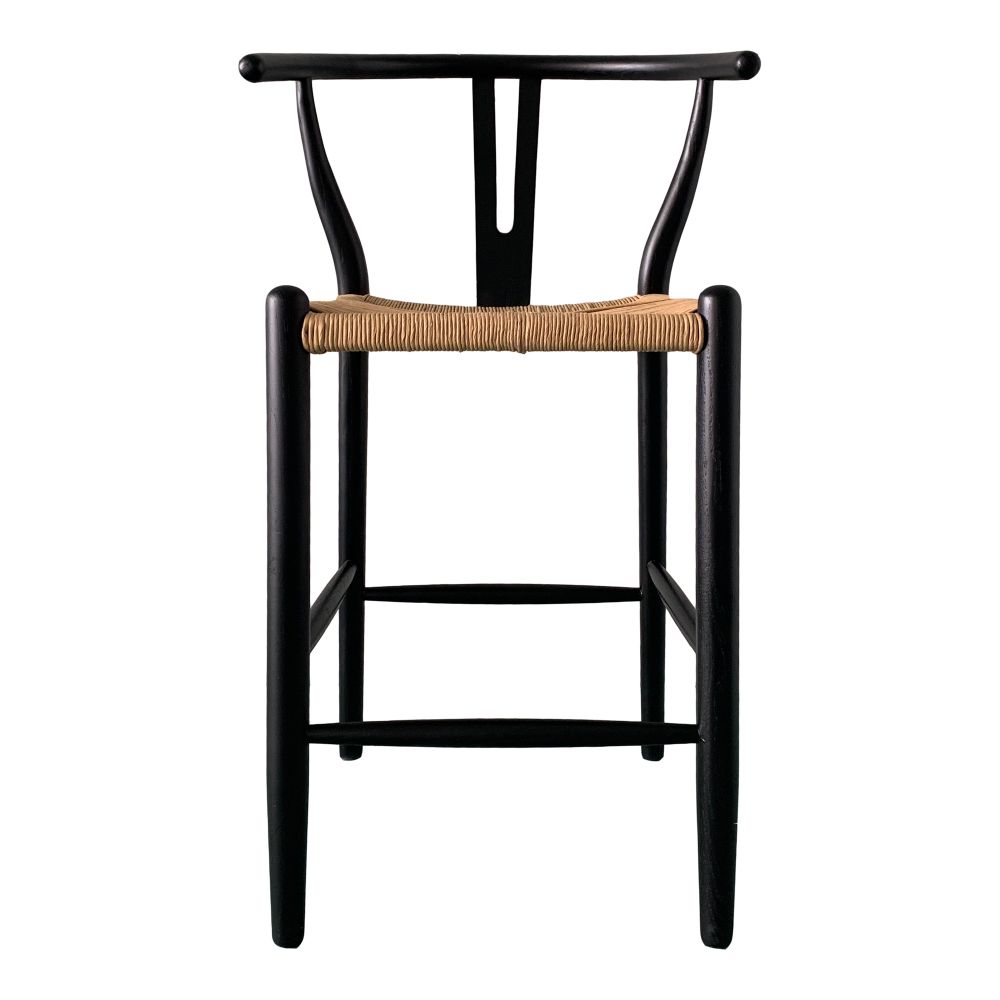Moes Home Collection FG-1018-37 Ventana Counter Stool in Black / Natural