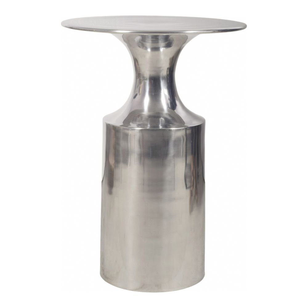 Moes Home Collection FI-1105-30 Rassa Polished Silver Accent Table