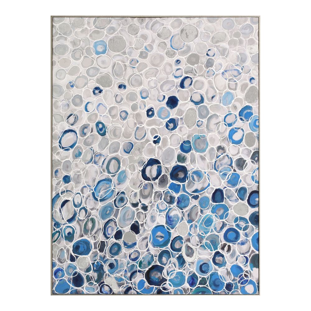 Moes Home Collection FX-1201-37 Blue Bubbles Wall Decor in Multicolor