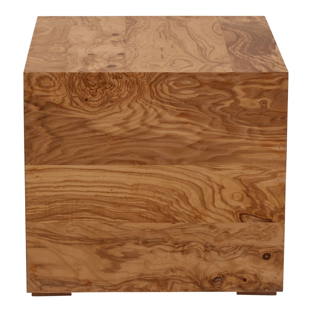 Moes Home Collection GZ-1157-03 Nash Side Table in Honey Brown Burl