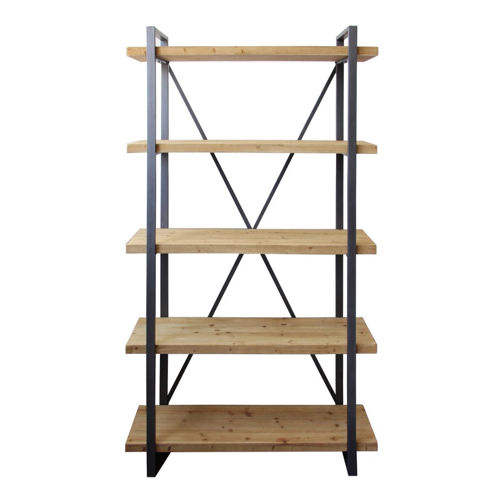 Moes Home Collection HU-1086-24 Lex 5 Level Shelf in Natural