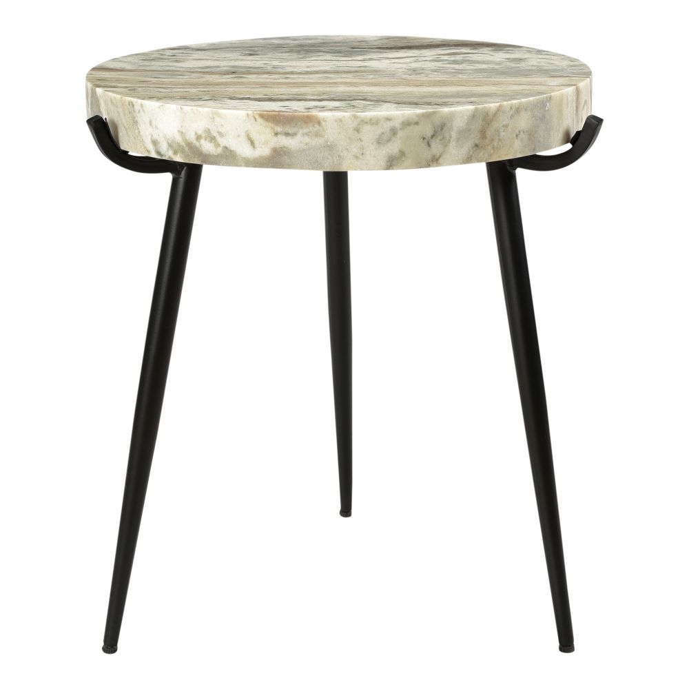 Moes Home Collection IK-1008-21 Brinley Marble Accent Table in Brown