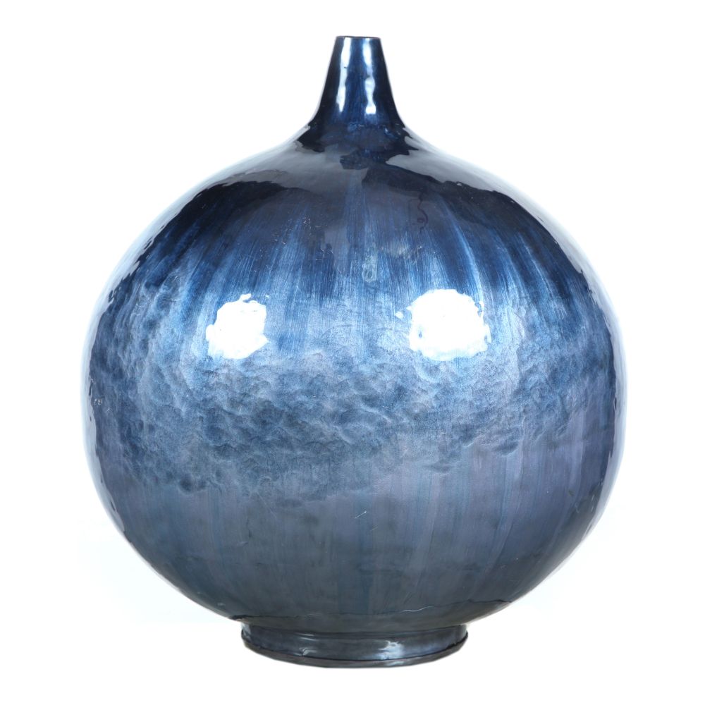 Moes Home Collection IX-1088-26 Abaco Vase in Blue