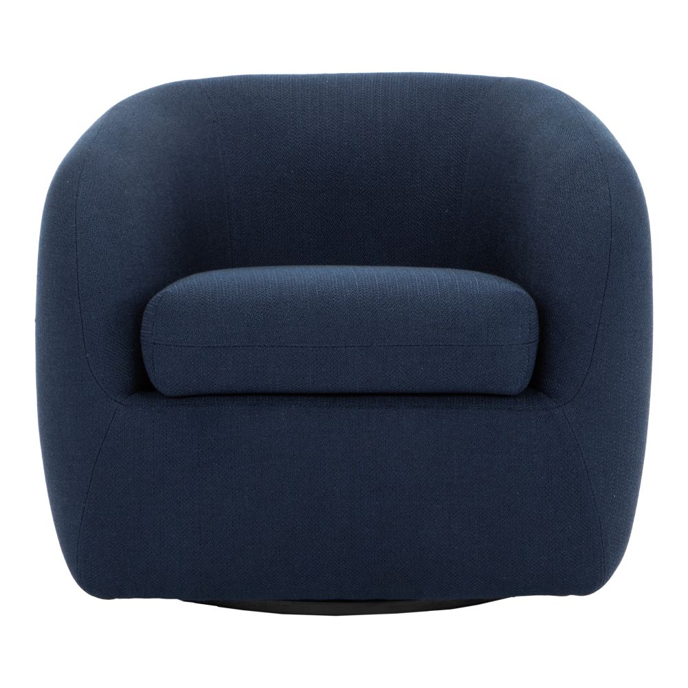 Moes Home Collection JM-1003-46 Maurice Swivel Chair in Blue