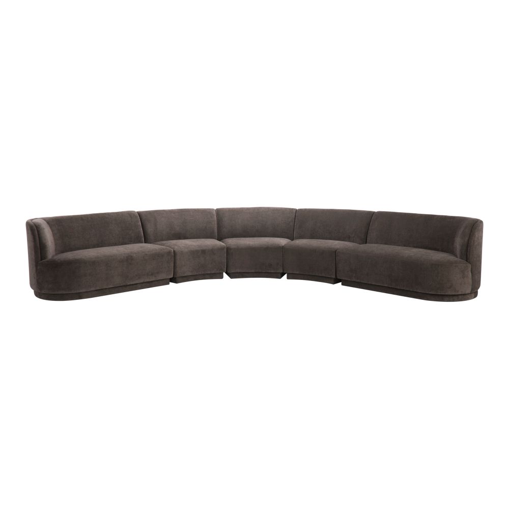 Moes Home Collection JM-1022-25 Yoon Radius Umbra Modular Sectional in Grey