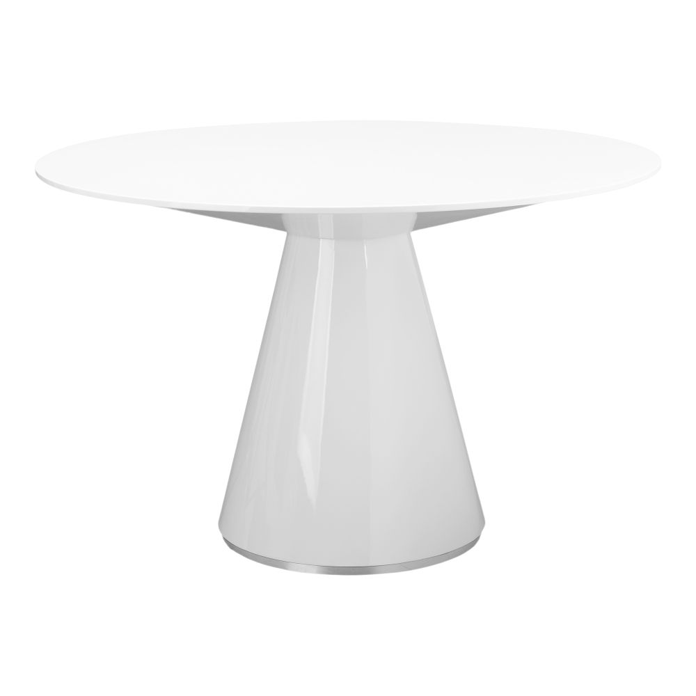 Moes Home Collection KC-1028-18 Otago Round Dining Table in White
