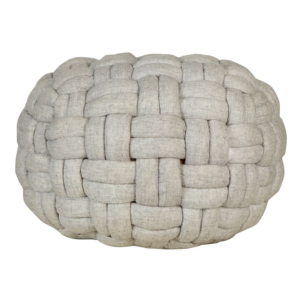 Moes Home Collection LK-1004-29 Bronya Pouf Pebble in Grey