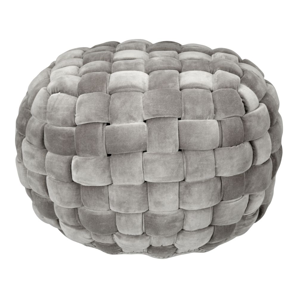 Moes Home Collection LK-1005-07 Jazzy Pouf in Grey