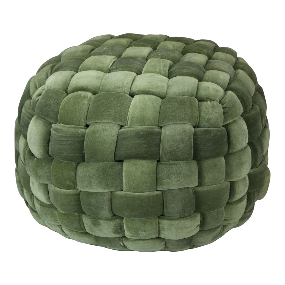 Moes Home Collection LK-1005-08 Jazzy Pouf in Green
