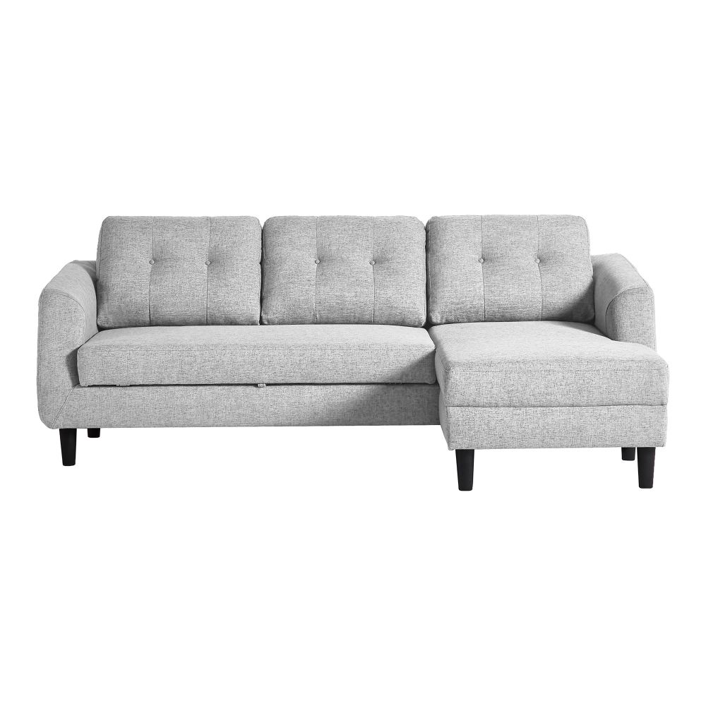 Moes Home Collection MT-1019-29-R Belagio Sofa Bed with Chaise Right in Grey