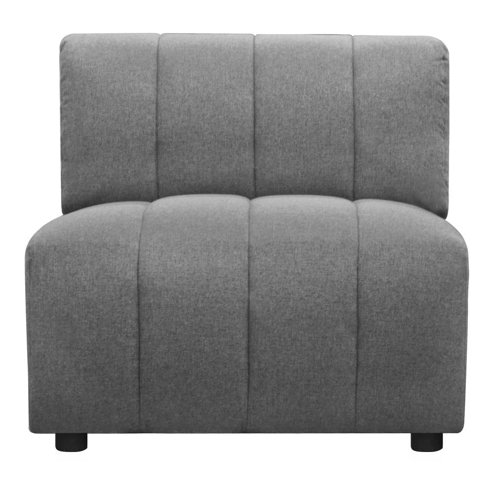 Moes Home Collection MT-1024-15 Lyric Slipper Chair in Grey