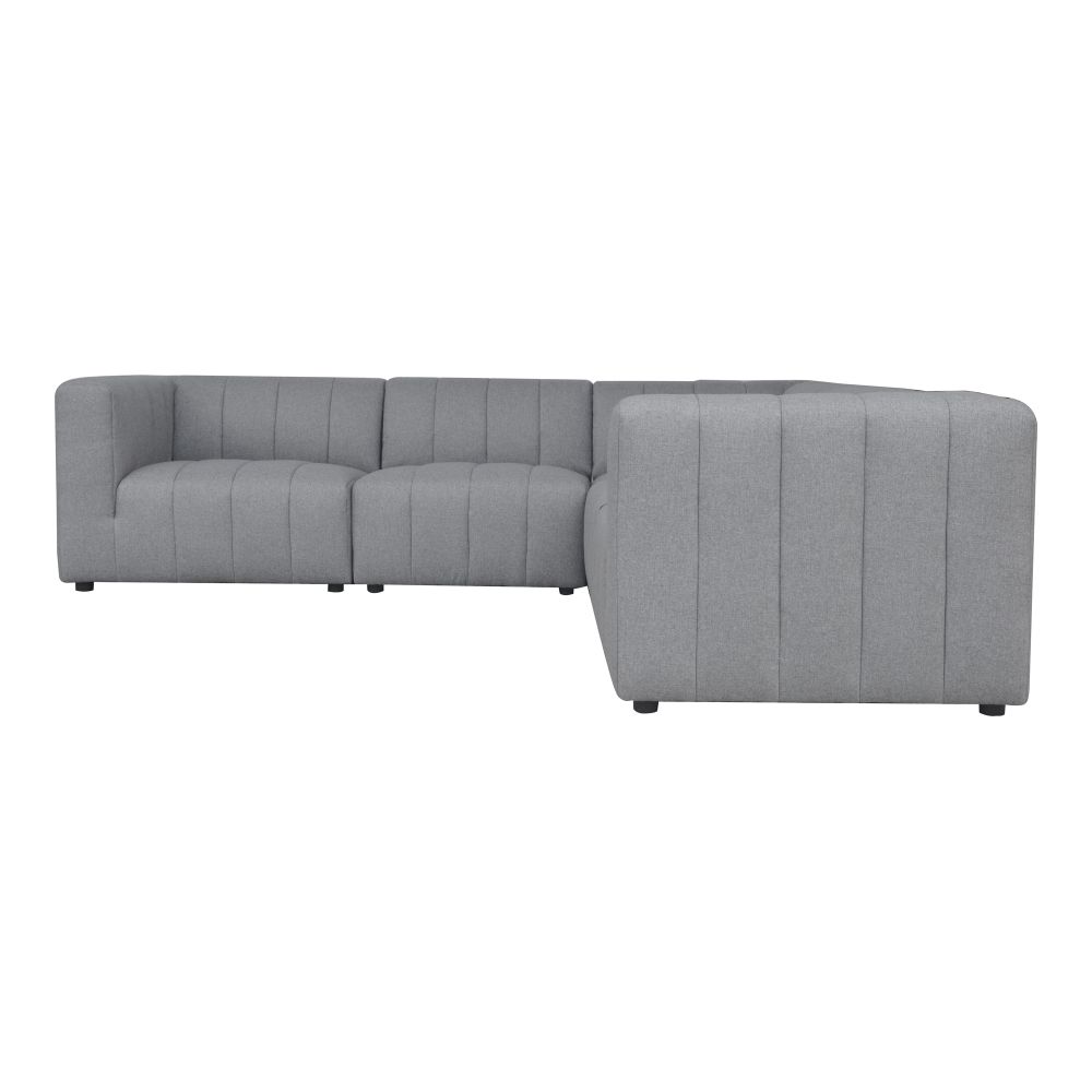 Moes Home Collection MT-1031-15 Lyric Classic L Modular Sectional in Grey