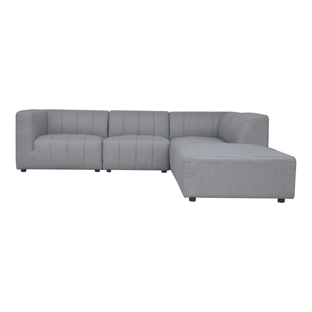 Moes Home Collection MT-1032-15 Lyric Dream Modular Sectional Right in Grey