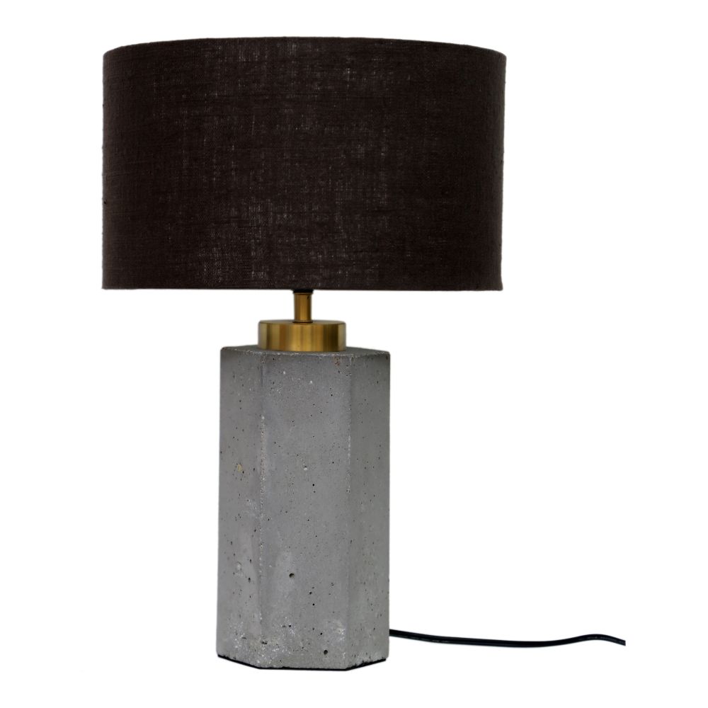 Moes Home Collection OD-1005-29 Pantheon Table Lamp in Grey