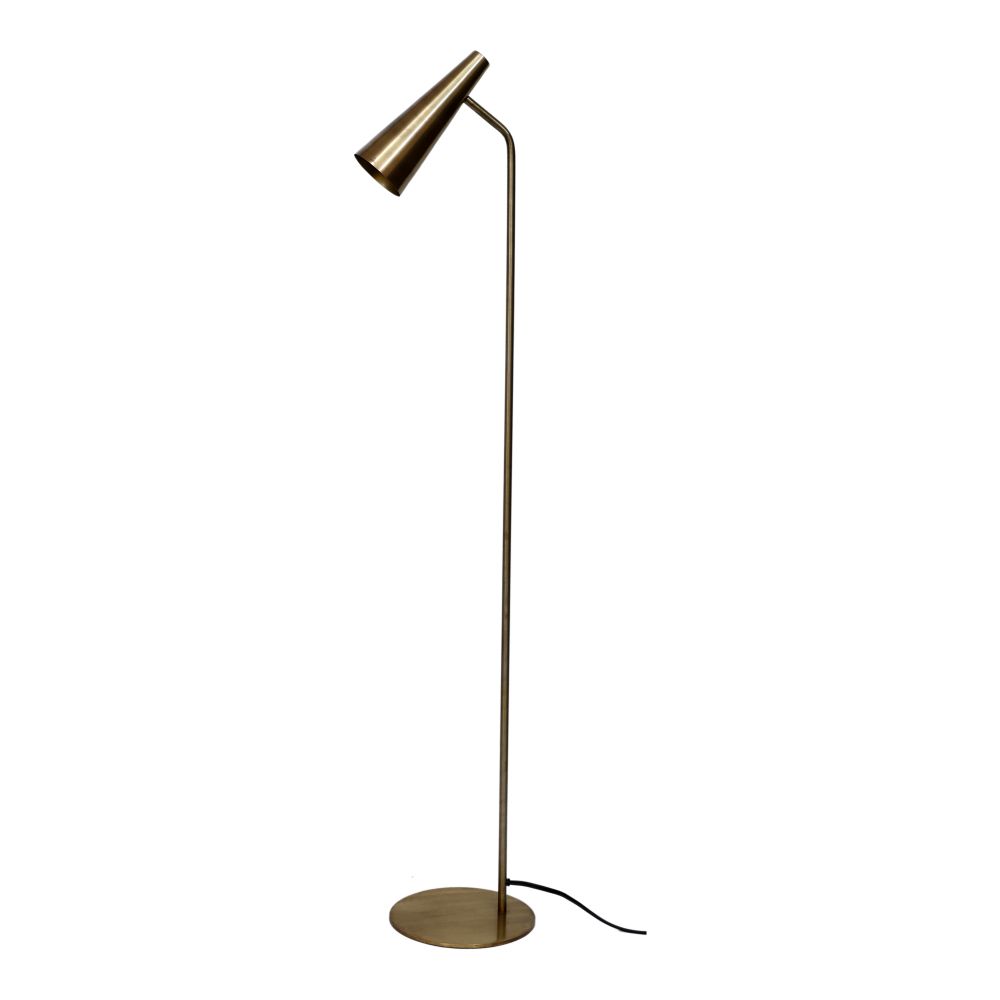 Moes Home Collection OD-1007-51 Trumpet Floor Lamp in Gold