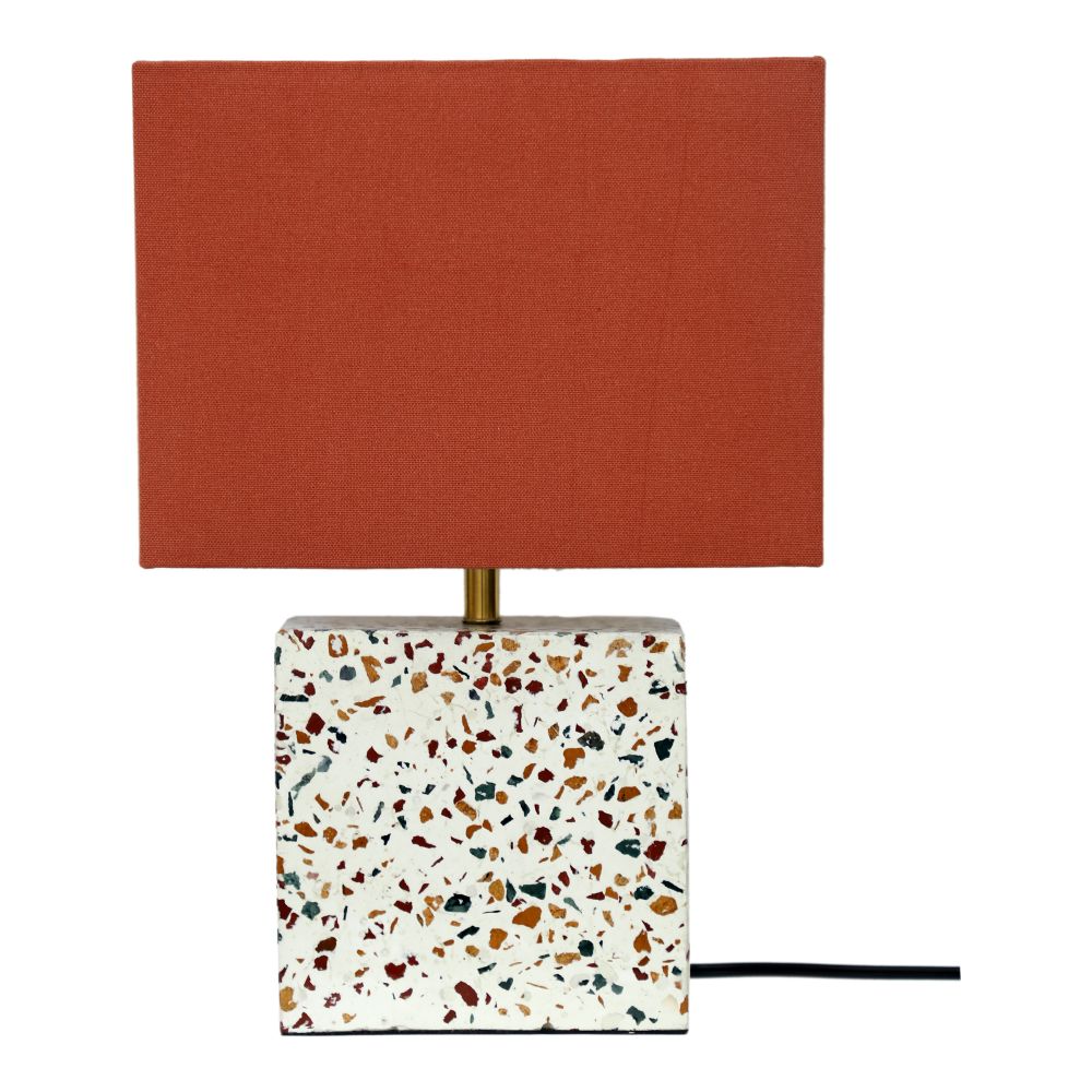 Moes Home Collection OD-1008-37 Terrazzo Square Table Lamp in Multicolor