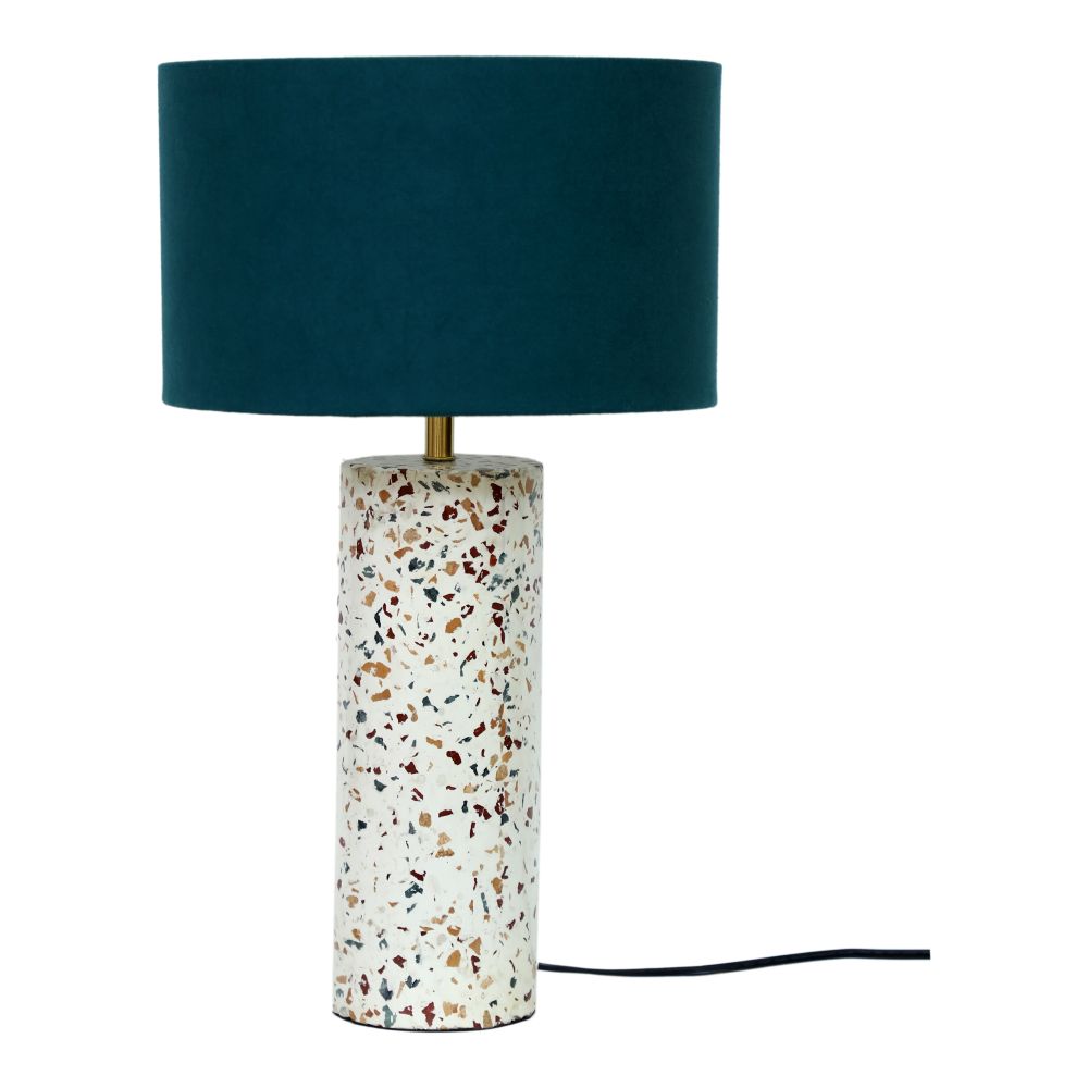 Moes Home Collection OD-1010-37 Terrazzo Cylinder Table Lamp in Multicolor