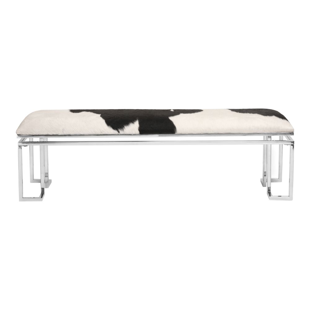 Moes Home Collection OT-1006-30 Appa Bench in Silver