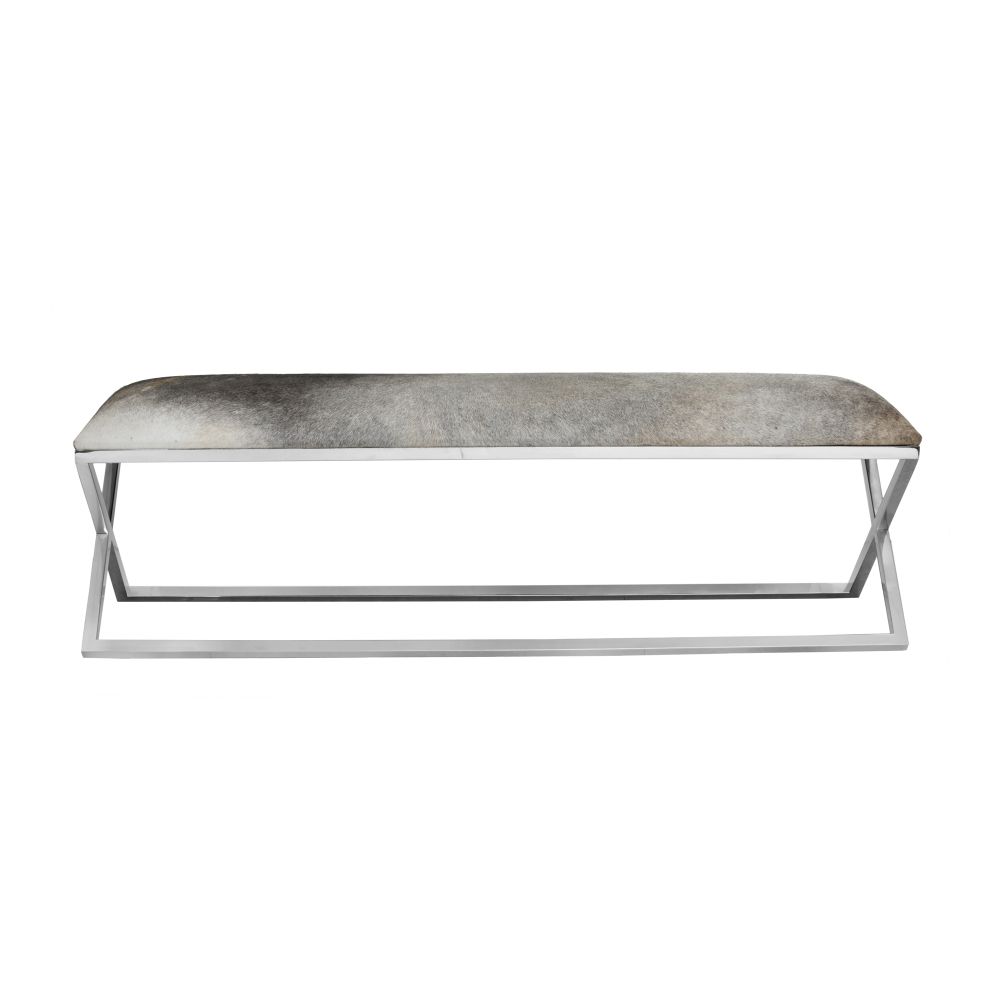 Moes Home Collection OT-1011-15 Rossi Bench in Grey