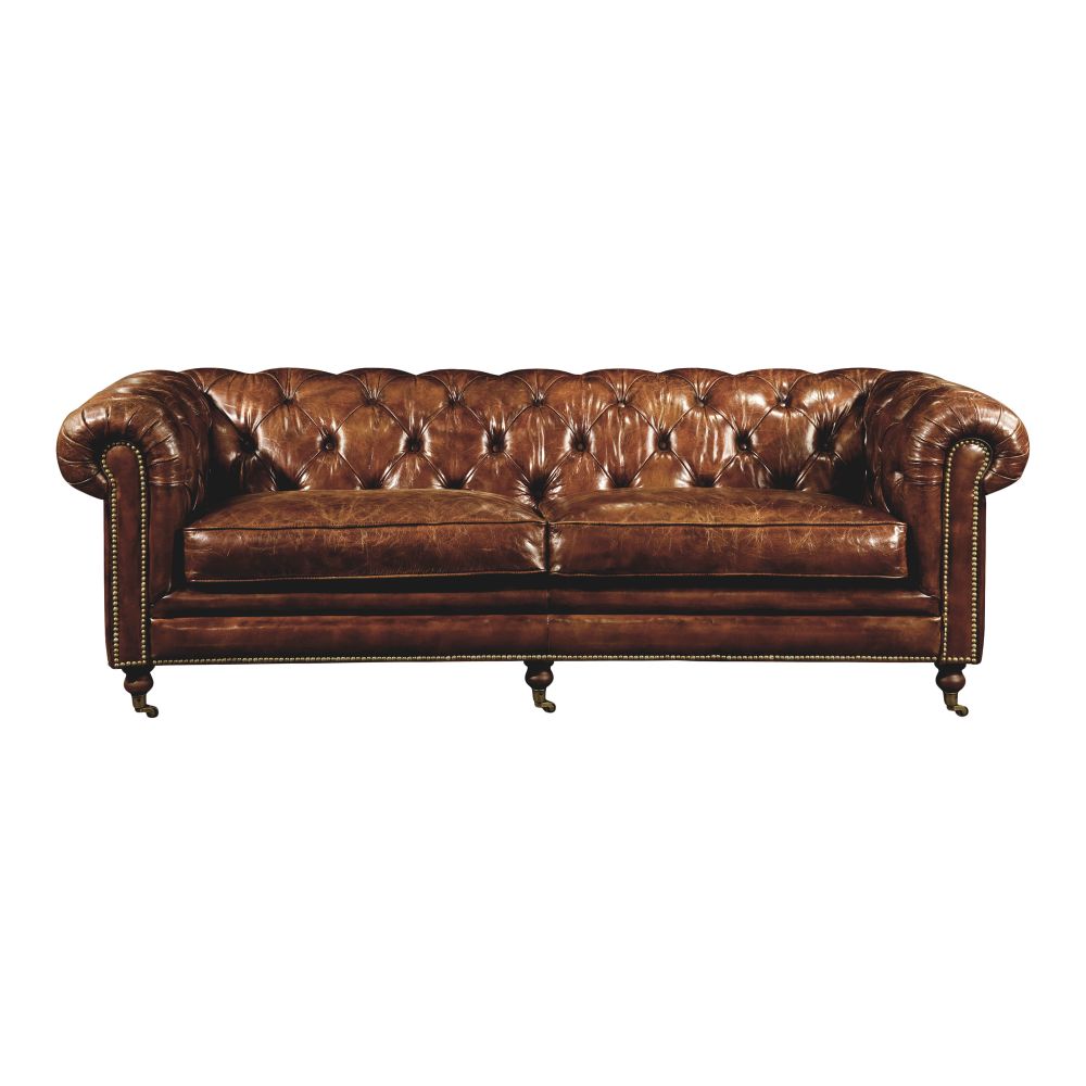 Moes Home Collection PK-1007-20 Birmingham Sofa in Brown