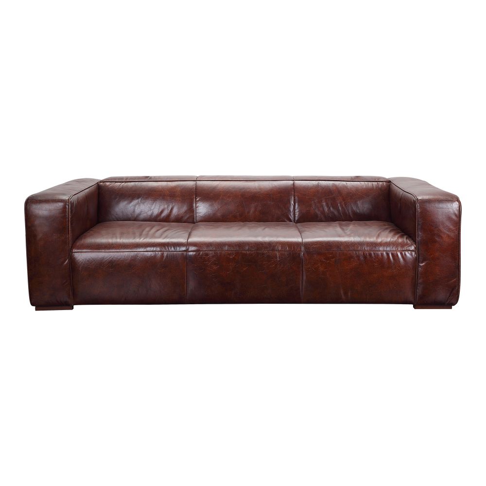 Moes Home Collection PK-1008-20 Bolton Cappuccino Leather Sofa in Brown