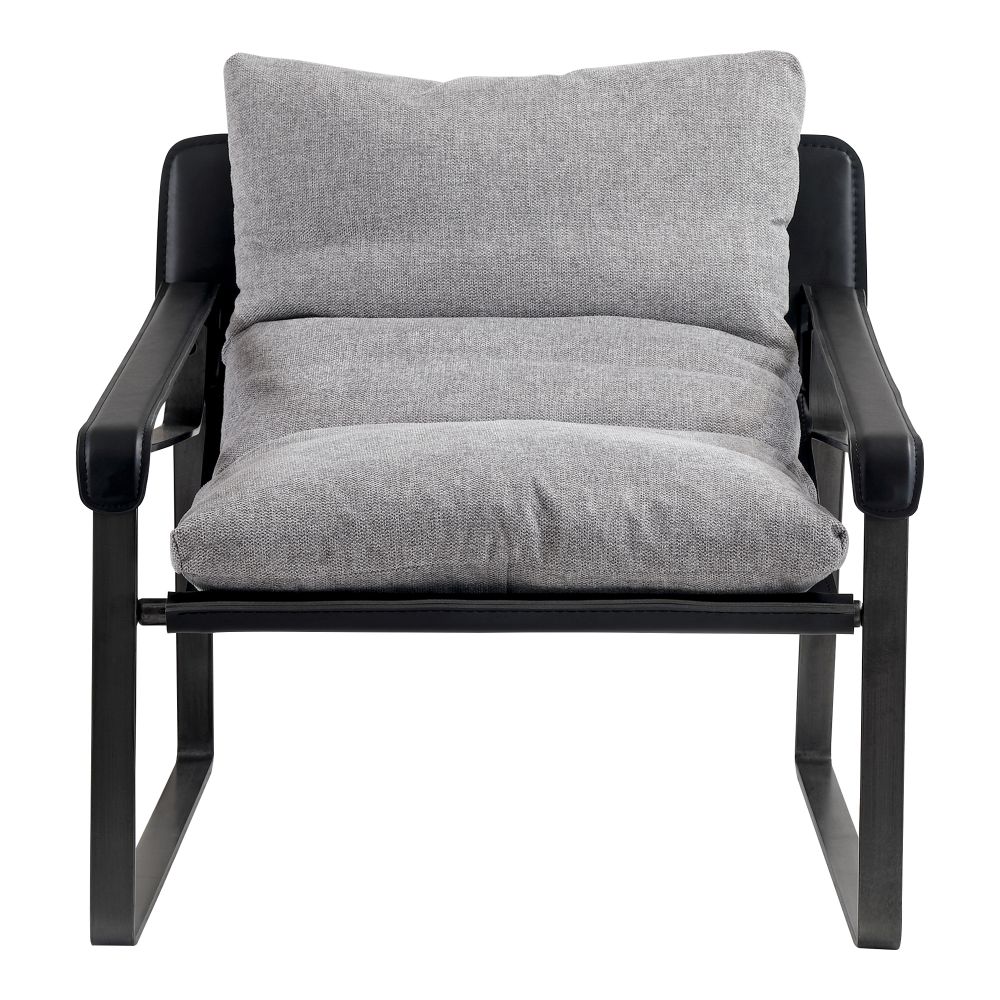 Moes Home Collection PK-1110-15 Connor Fabric Club Chair in Grey