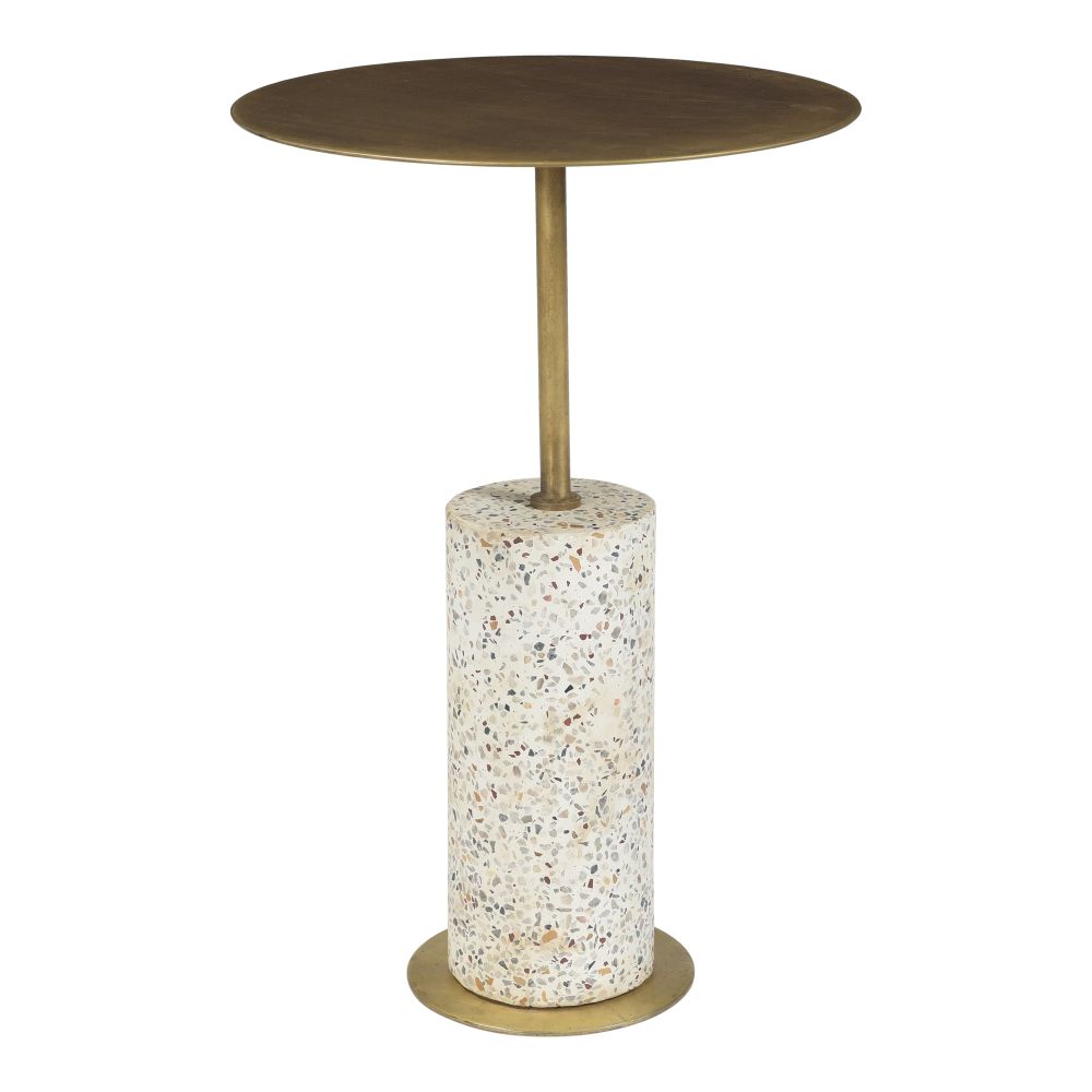 Moes Home Collection QJ-1019-51 Gabriel Accent Table in Gold