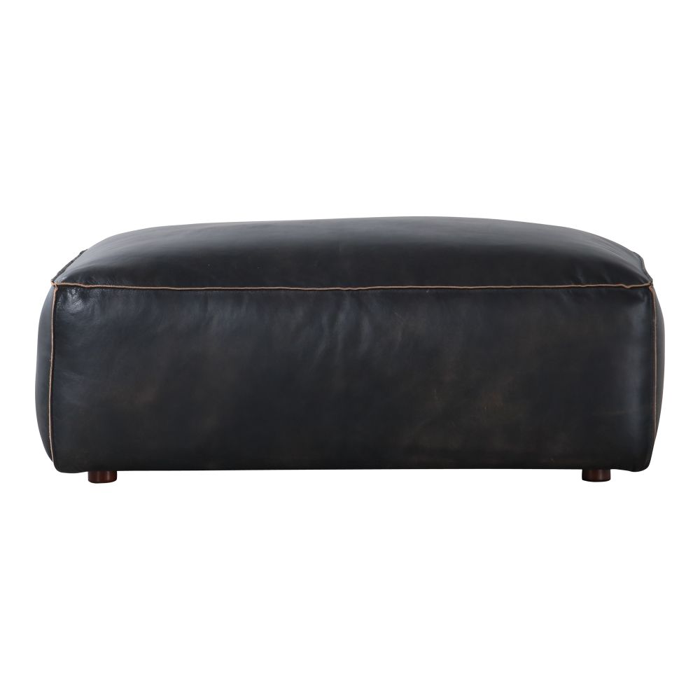 Moes Home Collection QN-1020-01 Luxe Ottoman in Black