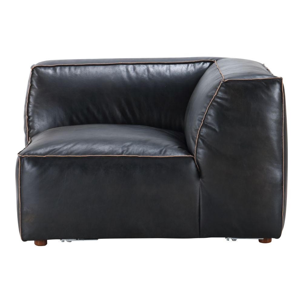 Moes Home Collection QN-1021-01 Luxe Corner Chair in Black