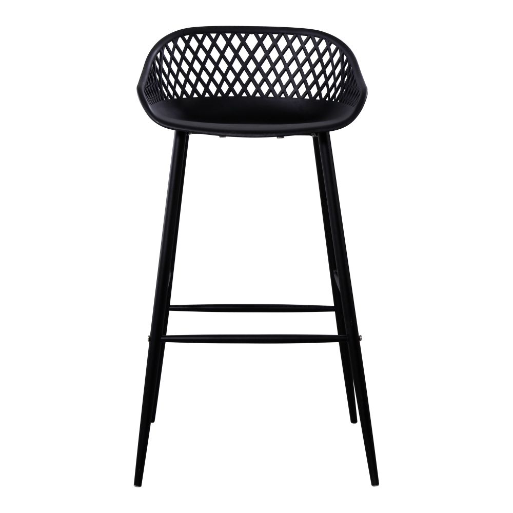 Moes Home Collection QX-1004-02 Piazza Outdoor Barstool in Black