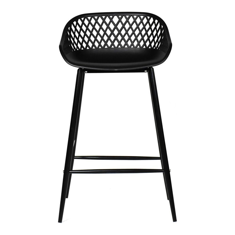 Moes Home Collection QX-1009-02 Piazza Outdoor Counter Stool in Black