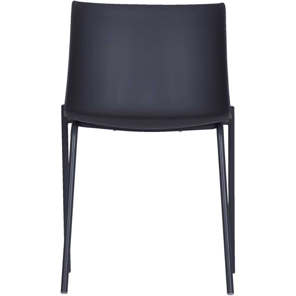 Moes Home Collection QX-1010-07 Silla Outdoor Dining Chair in Charcoal