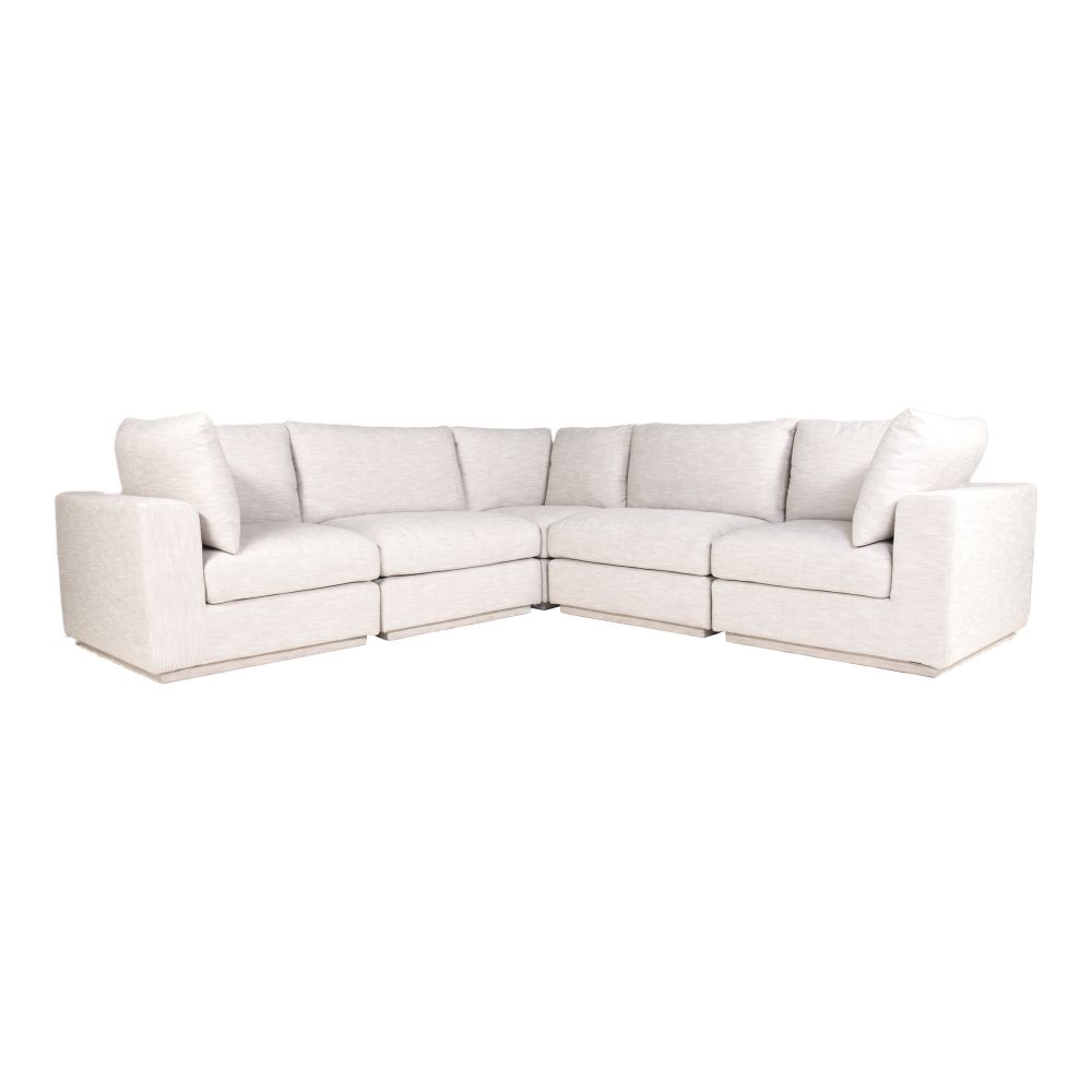 Moes Home Collection RN-1133-39 Justin Classic L Modular Sectional in Grey