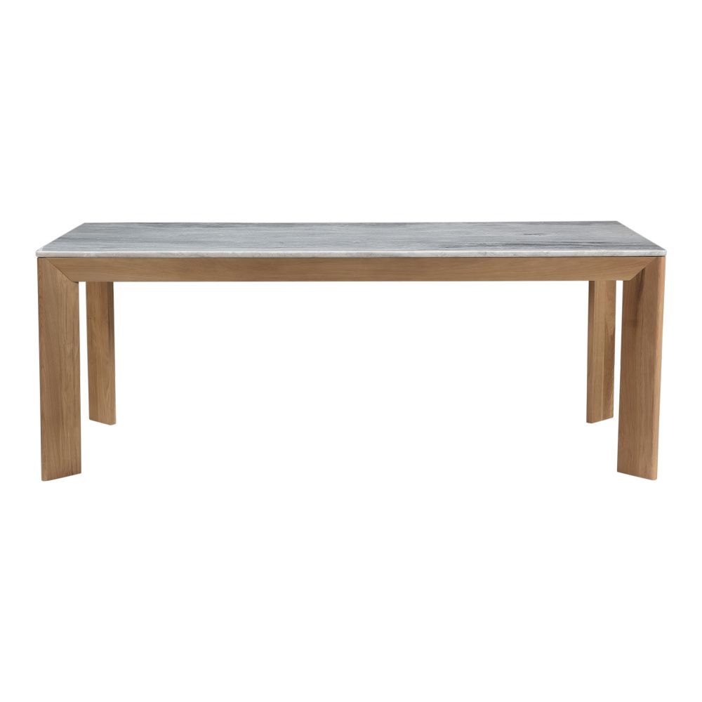Moes Home Collection RP-1023-18 Angle Ashen Marble Rectangular Large Dining Table in Grey